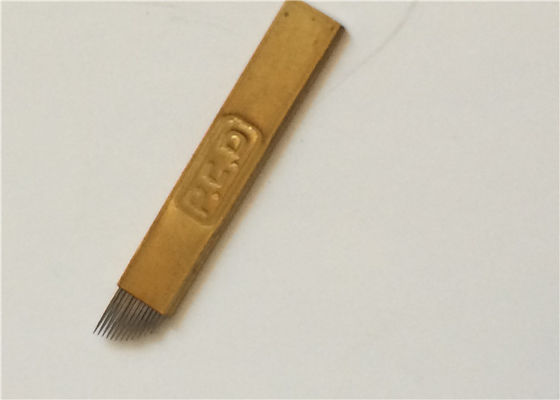 Chine Équipement permanent épais d'or de maquillage des aiguilles 0.5mm de Microblading de tatouage de PCD fournisseur