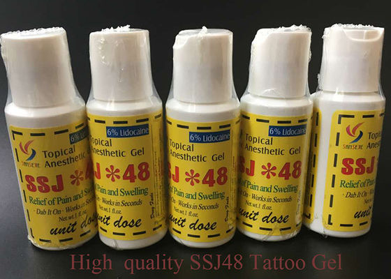 Chine Gel anesthésique d'anesthésique de tatouage du lidocaïne SSJ*48 de la crème 6% de tatouage de lèvre de sourcil fournisseur