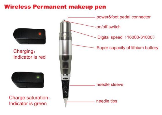 Chine Machine permanente de lèvre de sourcil de tatouage de stylo de maquillage de tatouage de sourcil sans fil fait sur commande d'équipement fournisseur