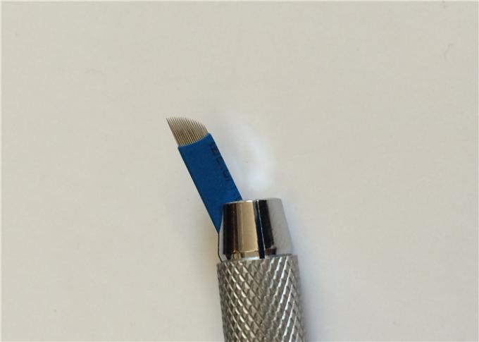 Bleu aiguilles de broderie permanentes du maquillage 3D de goupilles de 0,25 millimètres 17 pour des tatouages 0