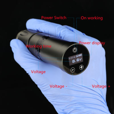 Machine de tatouage sans fil en acier inoxydable 1800mAh NARW Affichage 1-OLED Écran tactile Batterie rotative pistolet de tatouage stylo de tatouage avec puissance RCA fournisseur