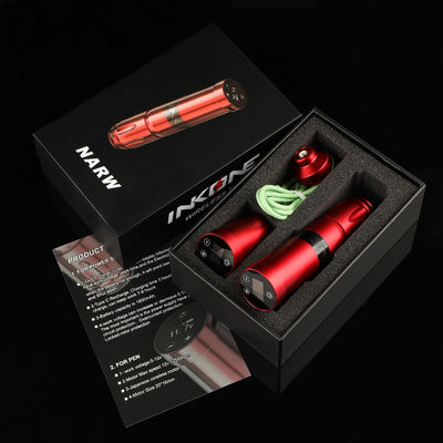Machine de tatouage sans fil en acier inoxydable 1800mAh NARW Affichage 1-OLED Écran tactile Batterie rotative pistolet de tatouage stylo de tatouage avec puissance RCA fournisseur