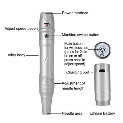 Petit tatouage électrique sans fil rechargeable professionnel machine de tatouage des lèvres avec et design rechargeable fournisseur
