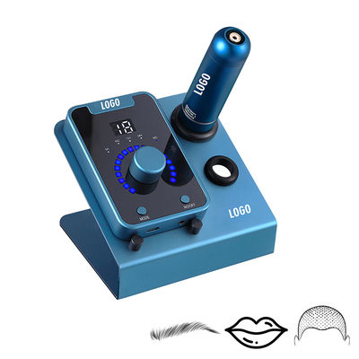 Dispositif de micropigmentation du cuir chevelu de type pistolet électrique SMP avec maquillage permanent et machine de tatouage à moteur suisse en bleu noir fournisseur