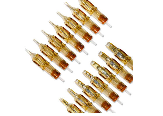 20 pièces/boîte Aiguilles de tatouage pour sourcils, cartouche jaune, maquillage permanent fournisseur