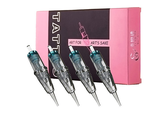 Aiguilles de maquillage permanent de couleur verte emballées en bulles fournisseur