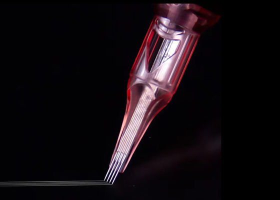 Aiguilles de maquillage permanent en acier inoxydable de qualité médicale, couleur rose fournisseur