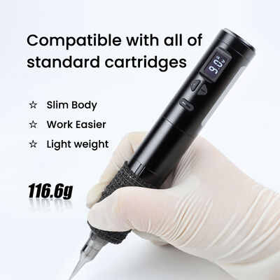 Dermographe sans fil Machine de tatouage électrique Machine de maquillage permanent sans fil Aluminium 2 têtes de batterie Modèle de connecteur RCA fournisseur
