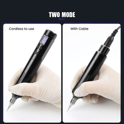 Dermographe sans fil Machine de tatouage électrique Machine de maquillage permanent sans fil Aluminium 2 têtes de batterie Modèle de connecteur RCA fournisseur