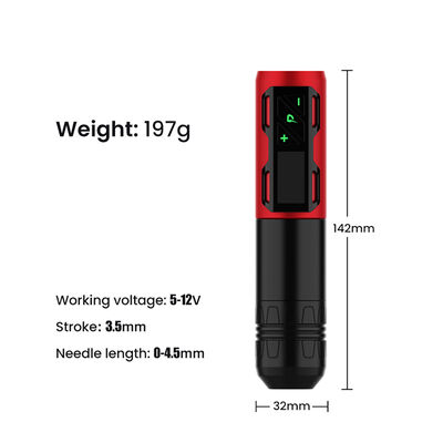 Stylo de tatouage de pistolet de tatouage sans noyau de batterie rotative numérique 1800 Mah Machine de tatouage sans fil fournisseur