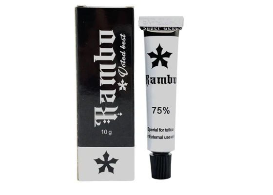10g RAMBO Crème anesthésiante topique pour tatouage permanent indolore