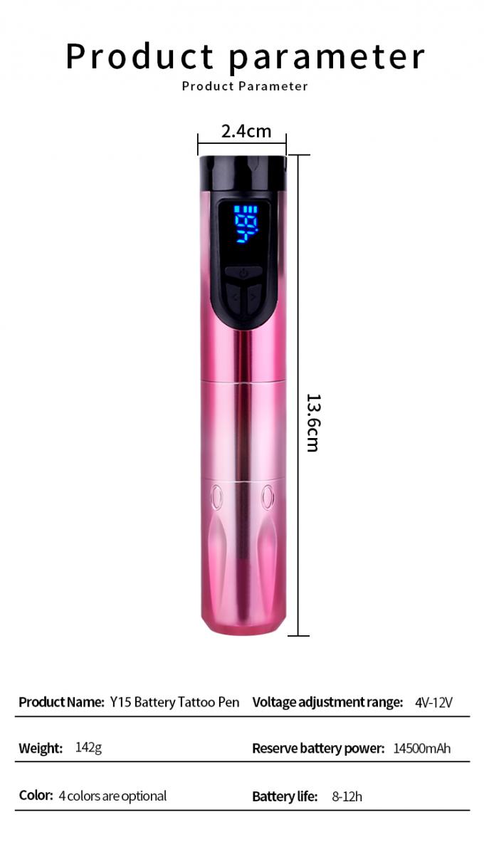 14500mAh Réserve de batterie de puissance Machine de tatouage sans fil avec écran LCD et batterie remplaçable 6