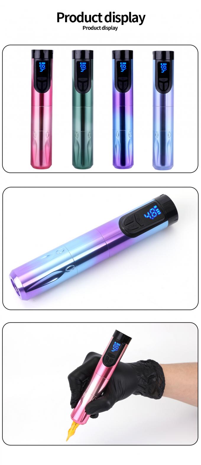 14500mAh Réserve de batterie de puissance Machine de tatouage sans fil avec écran LCD et batterie remplaçable 7