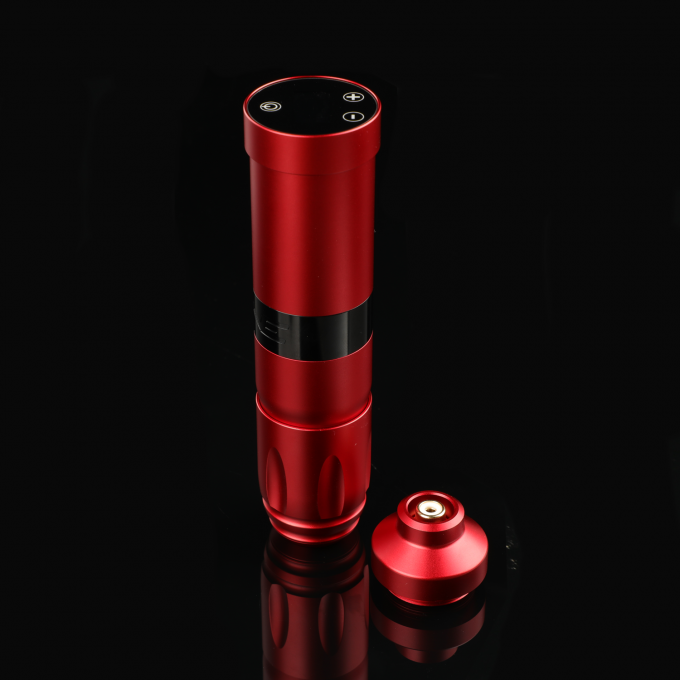Machine de tatouage sans fil en acier inoxydable 1800mAh NARW Affichage 1-OLED Écran tactile Batterie rotative pistolet de tatouage stylo de tatouage avec puissance RCA 6