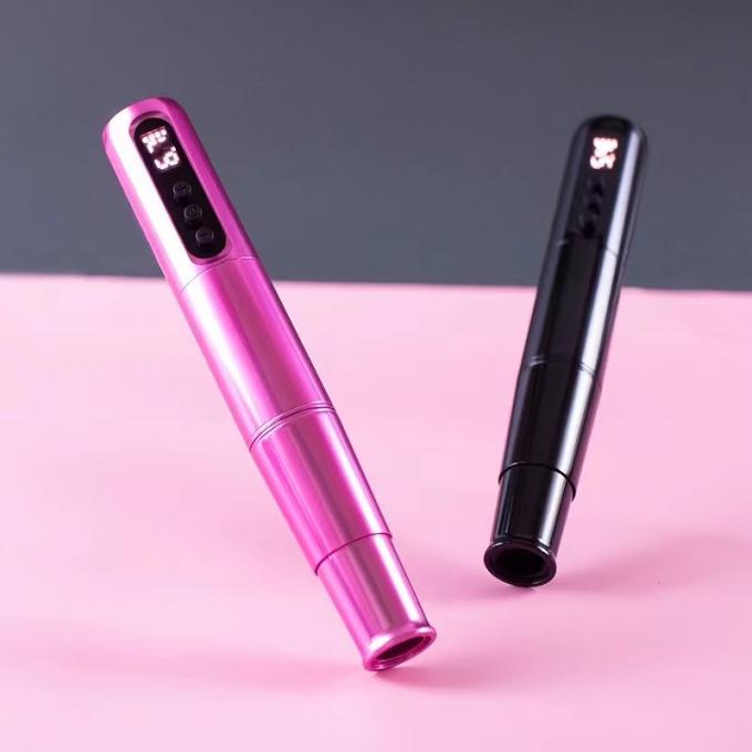Micropigmentation du cuir chevelu Sourcils lèvres jaunes Cartouches de tatouage rotatives stylo en acier inoxydable avec alimentation électrique par batterie 0