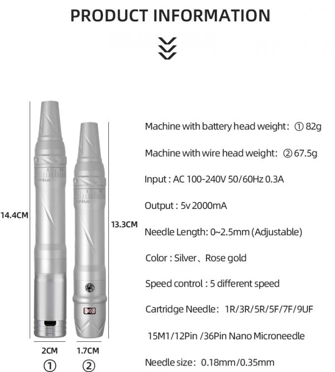Petit tatouage électrique sans fil rechargeable professionnel machine de tatouage des lèvres avec et design rechargeable 1