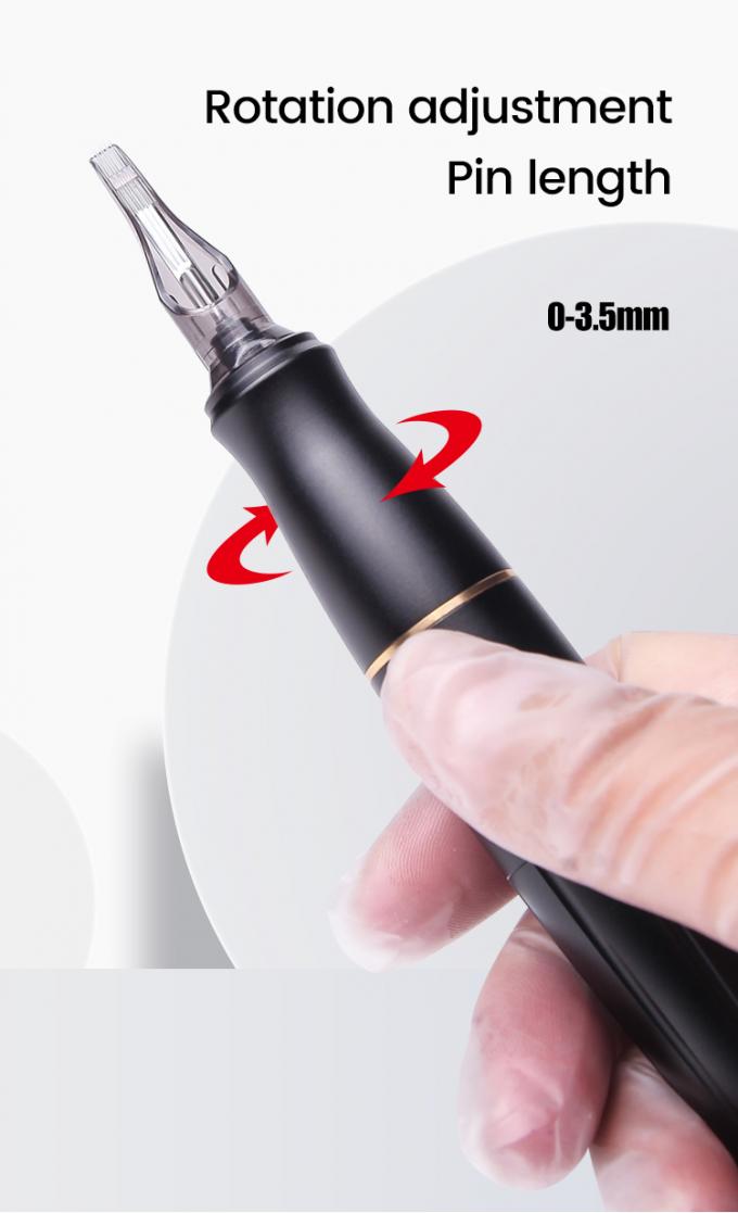 Moteur sans noyau en acier inoxydable rouge microblading sourcils lèvres Eyeliner pistolet de tatouage 1