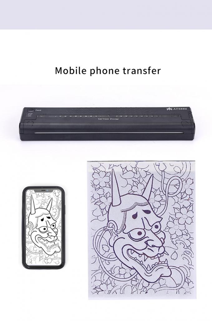 12000mAh Mini imprimante &agrave; pochoirs de tatouage, photocopieuse thermique, imprimante &agrave; transfert sans fil, imprimante de tatouage 14