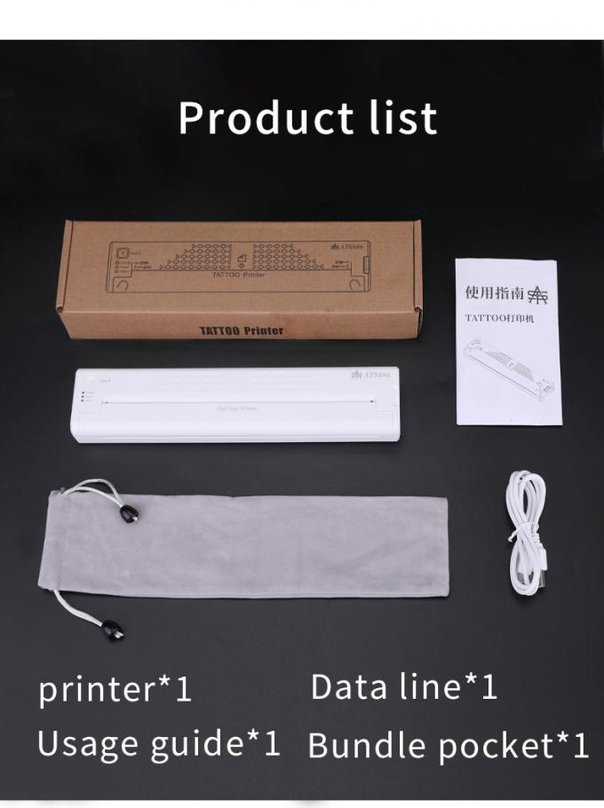 12000mAh Mini imprimante &agrave; pochoirs de tatouage, photocopieuse thermique, imprimante &agrave; transfert sans fil, imprimante de tatouage 28