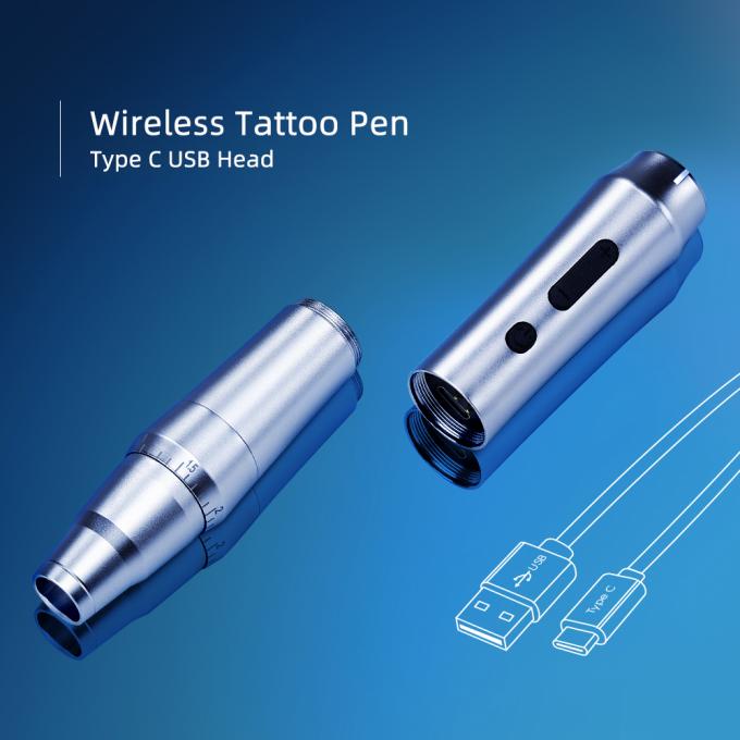Plume de tatouage &eacute;lectrique sans fil Machine de maquillage permanent sans fil &agrave; double batterie 6