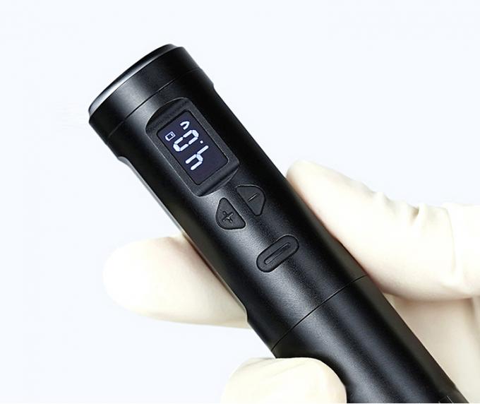 Dermographe sans fil Machine de tatouage &eacute;lectrique Machine de maquillage permanent sans fil Aluminium 2 t&ecirc;tes de batterie Mod&egrave;le de connecteur RCA 20