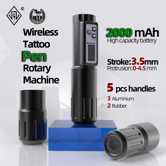 Affichage LCD &eacute;lectrique 2000mAh Batterie Pistolet de tatouage RCA Machine de tatouage rotative sans fil 0