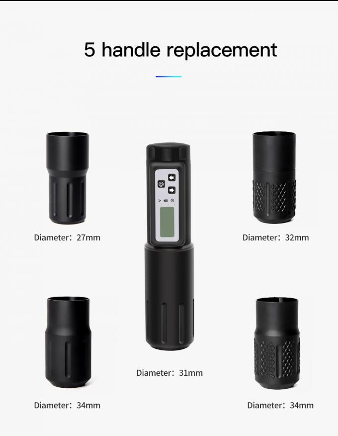 Affichage LCD &eacute;lectrique 2000mAh Batterie Pistolet de tatouage RCA Machine de tatouage rotative sans fil 12