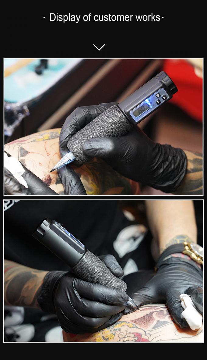 Affichage LCD &eacute;lectrique 2000mAh Batterie Pistolet de tatouage RCA Machine de tatouage rotative sans fil 18