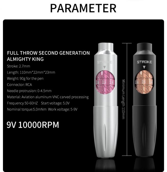Dermographe maquillage num&eacute;rique sans fil batterie rotative machine de tatouage maquillage permanent pistolet de tatouage 4