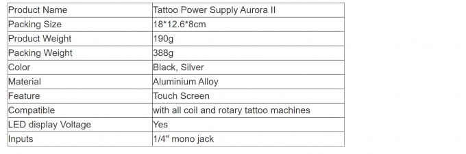 Vente en gros Nouveau affichage LCD num&eacute;rique &agrave; &eacute;cran tactile Mini Aurora 2 T&eacute;t&eacute;e alimentation &eacute;lectrique Adapt&eacute; &agrave; toutes les machines de tatouage 0