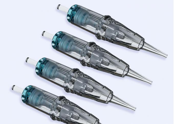 Aiguilles de maquillage permanent de couleur verte emballées en bulles 2